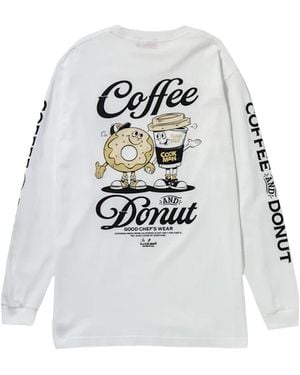 Cookman Coffee & Donut Long Sleeve T-Shirt - Grey