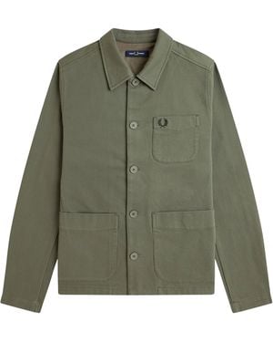 Fred Perry Bedford Cord Overshirt - Green