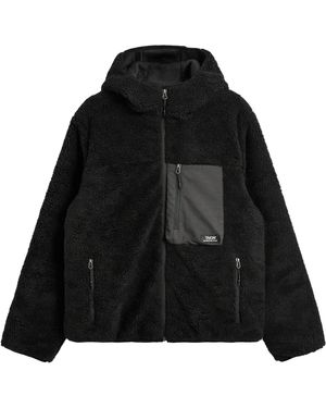 Taion Mountain Boa Fleece Hooded Jacket - Black