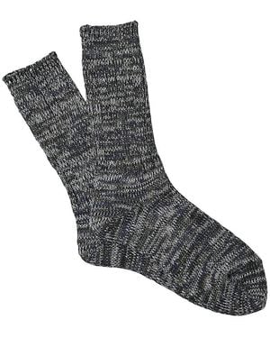 Anonymous Ism 5 Colour Mix Crew Socks - Black
