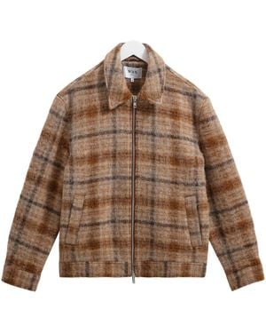 Wax London Heath Jacket Drawn Check - Brown