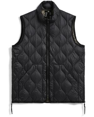 Taion Military High Neck Soft Shell Down Vest - Black
