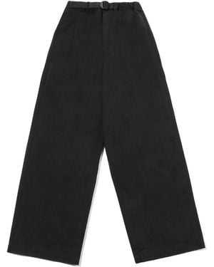 KAPPY DESIGN Two Tuck Wide Trousers - Black