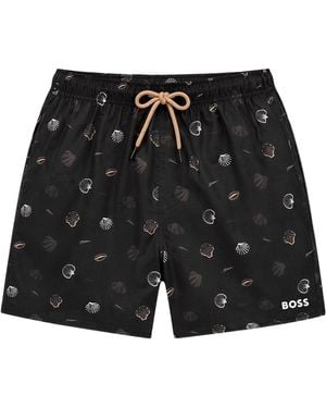 BOSS Sunfish Swim Shorts - Black