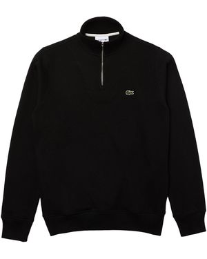 Lacoste Sh1927 Quarter Zip Sweatshirt - Black