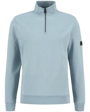 Barbour Ilford Interlock Quarter Zip Sweatshirt - Blue