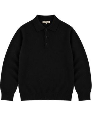 Pittari Lambswool Polo - Black
