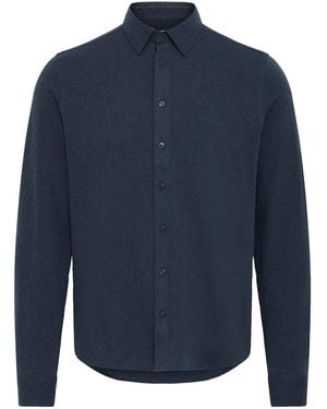 Casual Friday Farkan Stretch Jersey Slim Fit Shirt - Blue