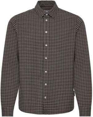 Casual Friday Gonzalo Plaid Check Shirt - Grey