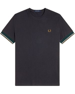 Fred Perry Twin Tipped Cuff T-Shirt - Black
