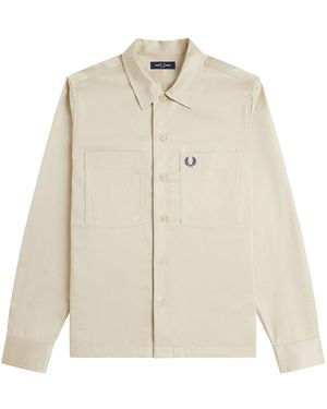 Fred Perry Twill Overshirt - Natural