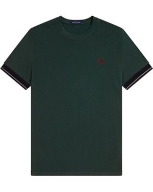 Fred Perry Twin Tipped Cuff T-Shirt - Green
