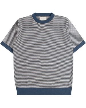 Far Afield Newport Short Sleeve Knitted Top - Grey