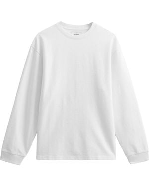 Wax London Hayden Textured Long Sleeve T-Shirt - White