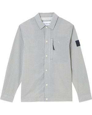 Calvin Klein Ripstop Overshirt - Grey