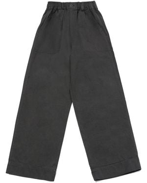 KAPPY DESIGN One Tuck Wide Fatigue Trousers - Grey