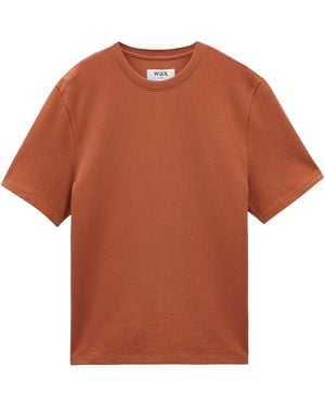 Wax London Dean Jolt Slub T-Shirt - Brown