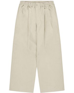 KAPPY DESIGN Two Tuck Wide Cn Trousers - Natural
