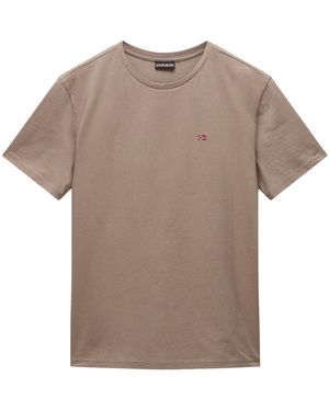 Napapijri Salis Flag T-Shirt - Brown