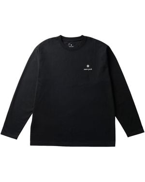 Snow Peak Nsd Long Sleeve Logo T-Shirt - Black
