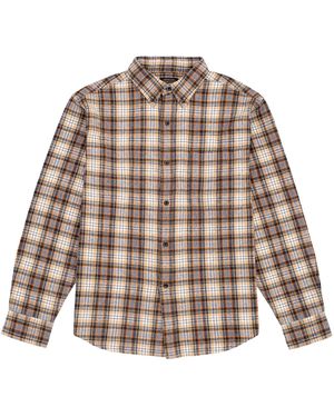 Pendleton Lined Button Down Check Shirt - Brown