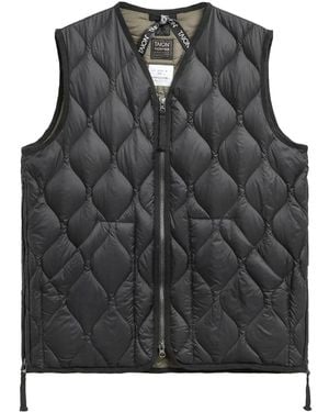 Taion Military V Neck Soft Shell Down Vest - Grey