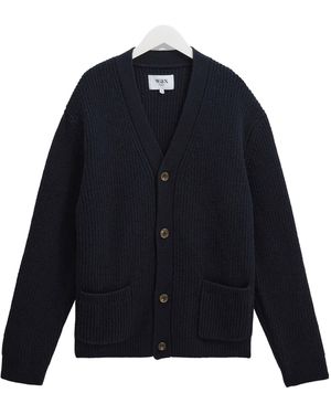 Wax London Walker Rib Stitch Cardigan - Blue