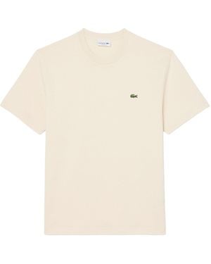 Lacoste Th7318 Classic Fit Cotton T-Shirt - Natural