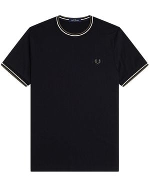 Fred Perry Twin Tipped T-Shirt - Black