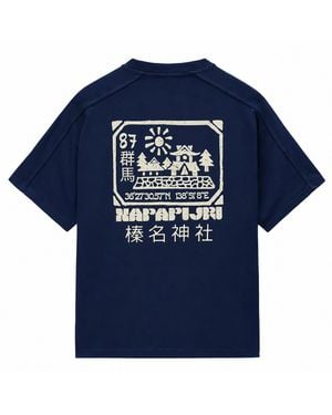 Napapijri S-Teza Puff Print T-Shirt - Blue