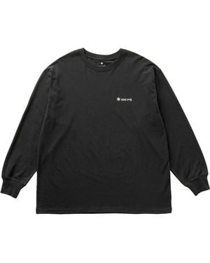 Snow Peak Soft Cotton Relaxed Long Sleeve T-Shirt - Black