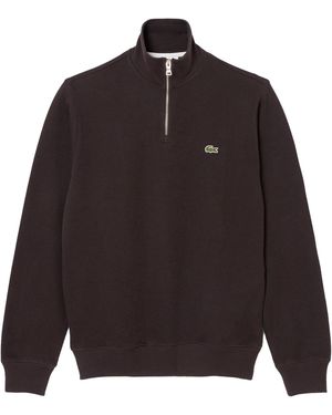 Lacoste Sh1927 Quarter Zip Sweatshirt - Black