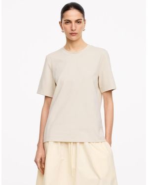 ARKET Signature Constructed T-Shirt - Natural