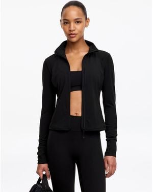 ARKET Soft Zip-Up Training Jacket - Black