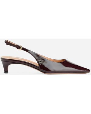 ARKET Slingback Leather Court Shoes - White