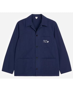 ARKET Café Cotton Overshirt - Blue