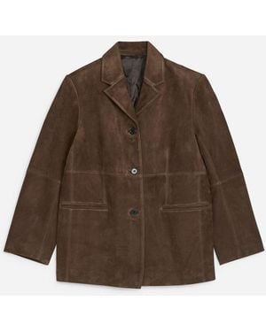 ARKET Relaxed Suede Blazer - Brown