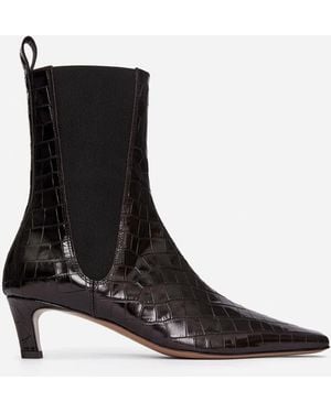 ARKET Square-Toe Ankle Boots - Black