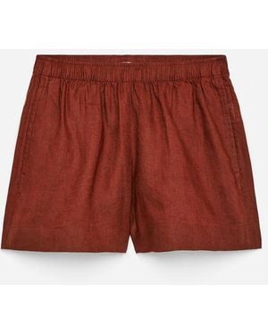 ARKET Linen Shorts - Red