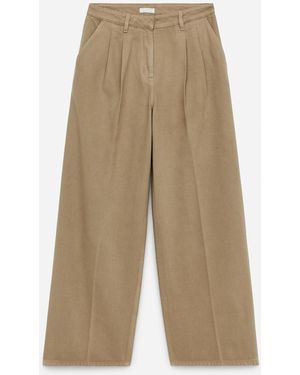ARKET Wide Denim Trousers - Natural