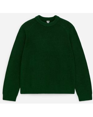 ARKET Relaxed Wool Jumper - Green