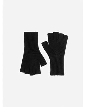ARKET Fingerlose Wollhandschuhe - Schwarz