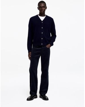 ARKET Ocean Loose Straight Corduroy Trousers - Blue
