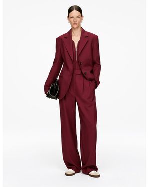ARKET Hopsack Wool Blazer - Red