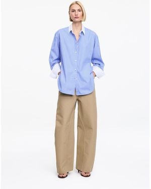 ARKET Barrel Cotton Trousers - Natural