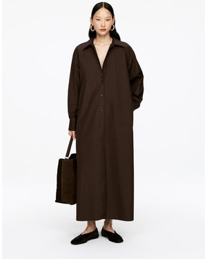 ARKET Oversized Shirt Dress - Brown