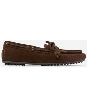 ARKET Suede Boat Shoes - White