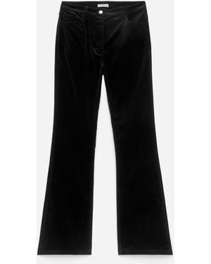 ARKET Flared Velvet Trousers - Black
