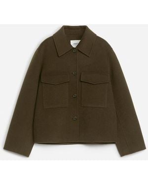 ARKET Penny Martin And Wool Overshirt - Green