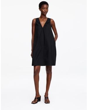 ARKET Gathered V-Neck Dress - Black